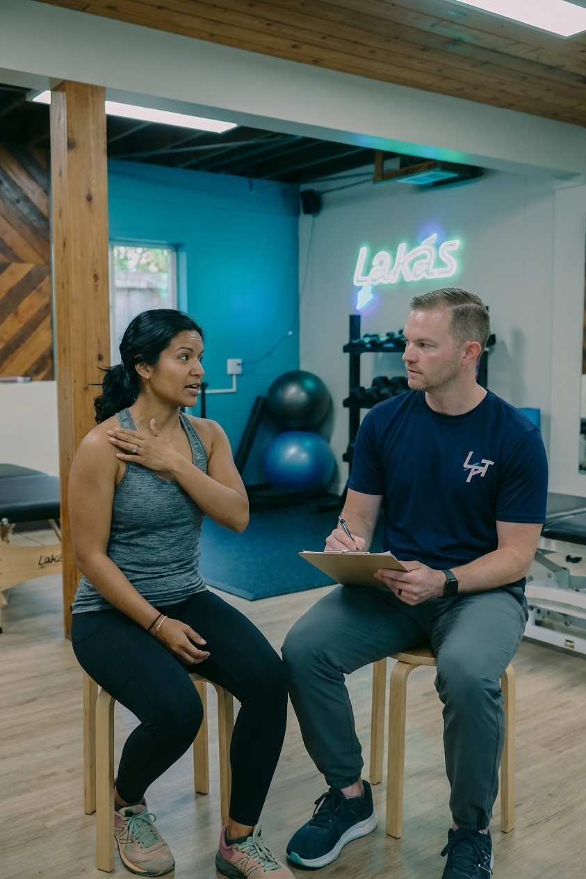 atient working with a provider at a sports physical therapy clinic in Sacramento